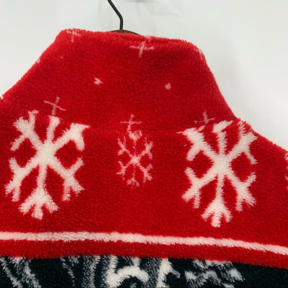 Vintage Art Unlimited Sportswear Winter Landscape Tree Snowflake Teddy Shacket - Picture 9 of 14